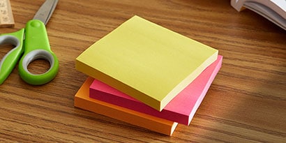 Distribute different colored Post-it® Super Sticky Notes to your students.