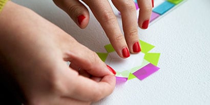 Repeat to make 2-3 additional layers on top of your first layer. The more colors you use, the brighter your flower will be.